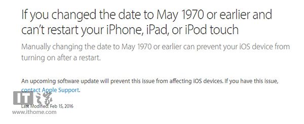 ������죡�O��iOS9.2.1�ޏ͡�1970��Խ׃�u��Bug